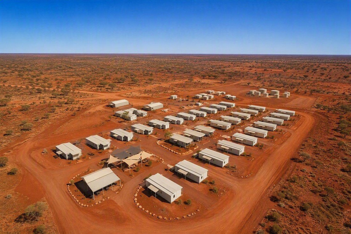 Remote workforce camp of volumetric units